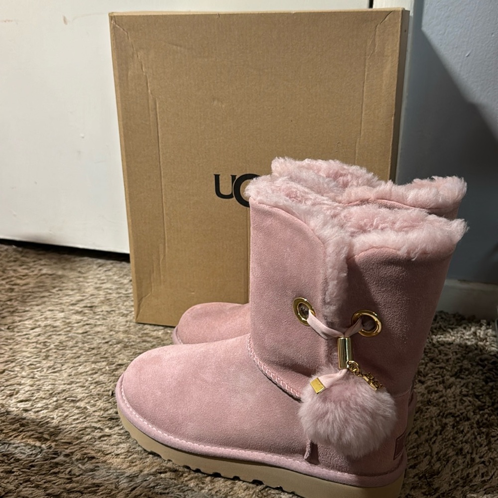 UGG Irina Tessie Pom Pink boots